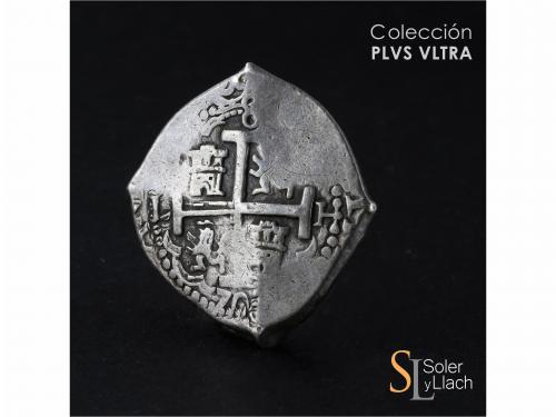 FELIPE V. 8 Reales. 1703. LIMA. H. 26,55 grs. Dos fechas vis