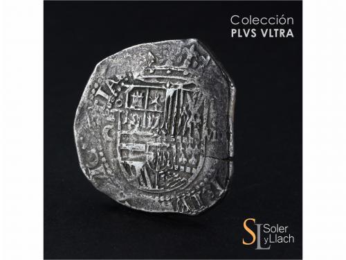 FELIPE II. 8 Reales. S/F. GRANADA. D. Anv.: D roel encima, a