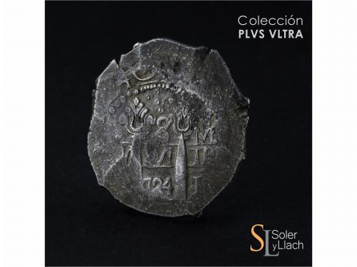 FELIPE V. 8 Reales. 1724. LIMA. M. 26,86 grs. Pátina. MBC. /