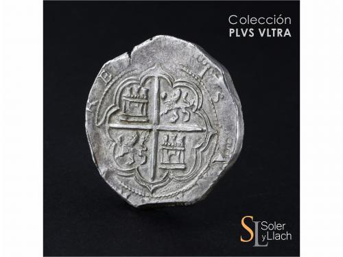 FELIPE II. 8 Reales. S/F. GRANADA. F. Anv.: G entre circulit