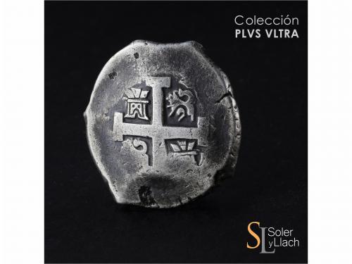 FELIPE V. 8 Reales. 1736. LIMA. N. 27,10 grs. Limpiada. MBC-