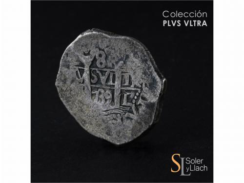 FELIPE V. 8 Reales. 1739. LIMA. (N). 27,34 grs. Pátina oscur