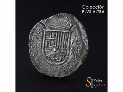 FELIPE II. 8 Reales. S/F. GRANADA. F. Anv.: G entre circulit