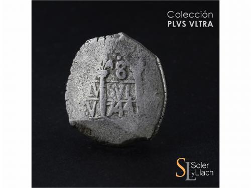 FELIPE V. 8 Reales. 1744. LIMA. V. 27,93 grs. Doble fecha, l