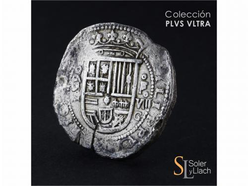 FELIPE II. 8 Reales. 1590. GRANADA. F. Anv.: 1590 vertical -