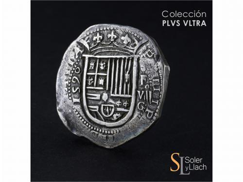 FELIPE II. 8 Reales. 1590. GRANADA. F. Anv.: 1590 vertical -