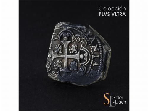 FELIPE V. 8 Reales. 1733. MÉXICO. F. Anv.: M roel encima / F