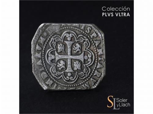 FELIPE V. 8 Reales. 1733. MÉXICO. M.F. Anv.: M / F entre pun