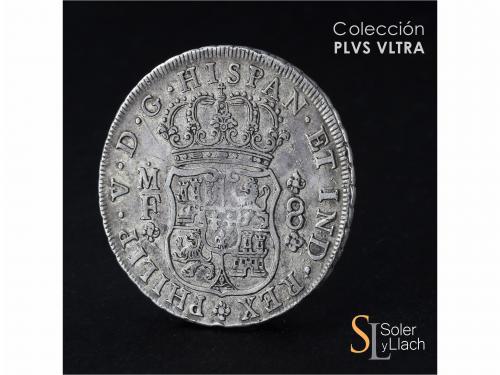 FELIPE V. 8 Reales. 1733. MÉXICO. M.F. 26,82 grs. Columnario