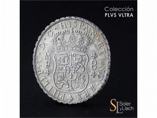FELIPE V. 8 Reales. 1735. MÉXICO. M.F. 26,71 grs. Columnario