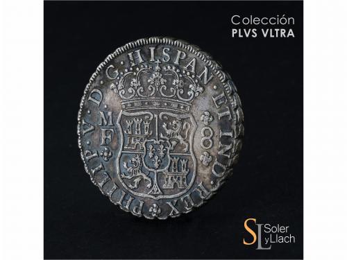 FELIPE V. 8 Reales. 1736. MÉXICO. M.F. 26,35 grs. Columnario