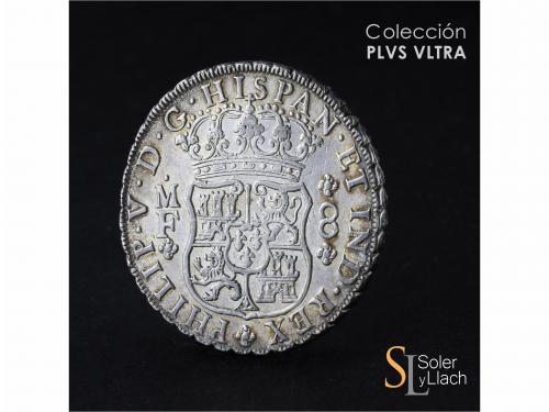 FELIPE V. 8 Reales. 1737. MÉXICO. M.F. 26,97 grs. Columnario