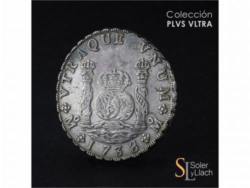 FELIPE V. 8 Reales. 1738. MÉXICO. M.F. 26,98 grs. Columnario