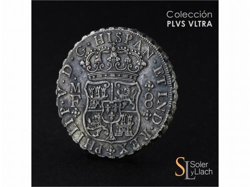 FELIPE V. 8 Reales. 1738. MÉXICO. M.F. 26,68 grs. Columnario