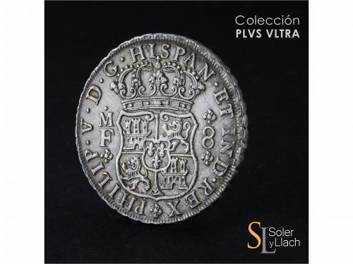 FELIPE V. 8 Reales. 1742. MÉXICO. M.F. 26,69 grs. Columnario