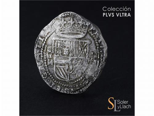 FELIPE II. 8 Reales. S/F. SEGOVIA. IM. Anv.: Acueducto / I /