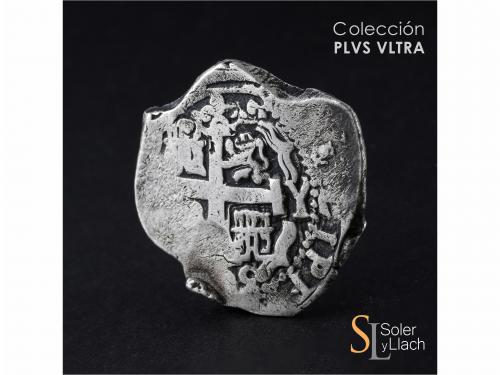 FELIPE V. 8 Reales. 1705. POTOSÍ. Y. 26,24 grs. Dos fechas p