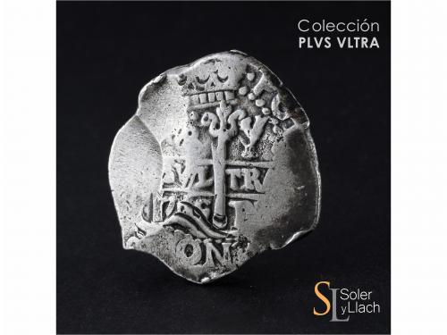 FELIPE V. 8 Reales. 1705. POTOSÍ. Y. 26,24 grs. Dos fechas p