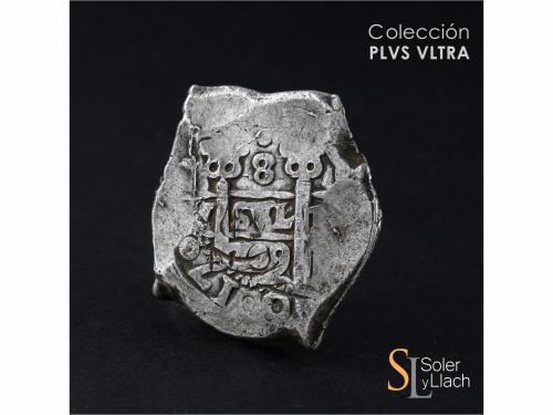 FELIPE V. 8 Reales. 1709. POTOSÍ. Y. 25,90 grs. Visibles par