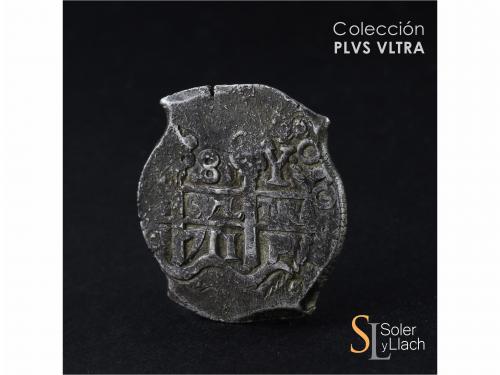 FELIPE V. 8 Reales. 1711. POTOSÍ. Y. 26,12 grs. Pátina oscur