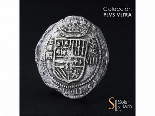 FELIPE II. 8 Reales. 1590. SEGOVIA. I. Anv.: I roel encima /
