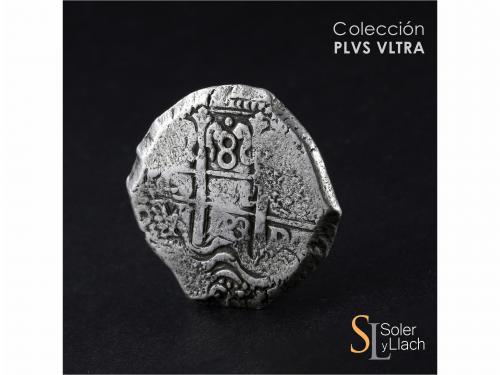 FELIPE V. 8 Reales. 1723. POTOSÍ. Y. 27,02 grs. Dos fechas p