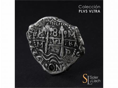 FELIPE V. 8 Reales. 1729. POTOSÍ. M. 26,78 grs. Tres fechas 