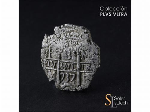 FELIPE V. 8 Reales. 1737. POTOSÍ. M. 26,86 grs. Dos fechas v