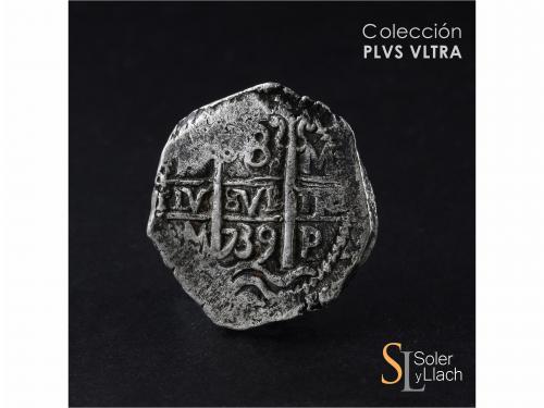 FELIPE V. 8 Reales. 1739. POTOSÍ. M. 27,11 grs. Dos fechas v