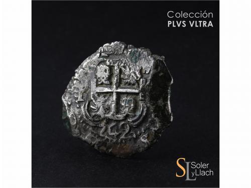 FELIPE V. 8 Reales. 1742. POTOSÍ. C. 26,79 grs. Dos fechas v