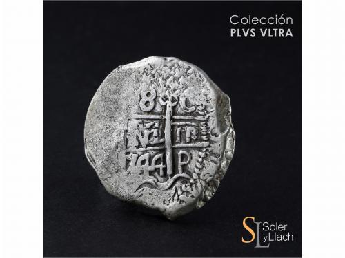 FELIPE V. 8 Reales. 1744. POTOSÍ. C. 26,57 grs. MBC. / Very 