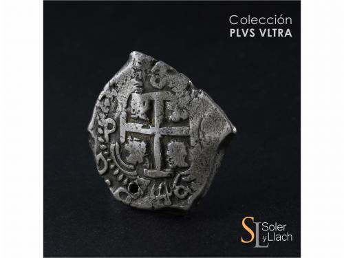 FELIPE V. 8 Reales. 1746. POTOSÍ. q. 26,79 grs. Dos fechas v