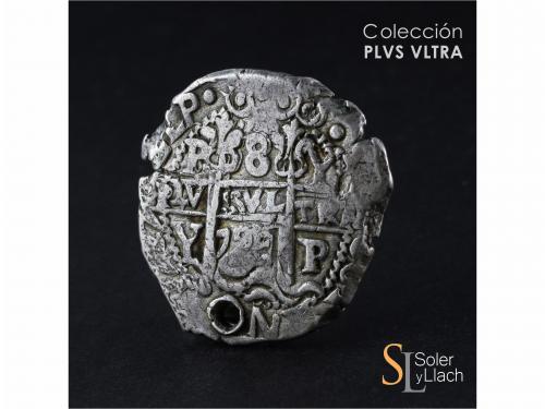 LUIS I. 8 Reales. 1727. POTOSÍ. Y. 26,29 grs. Dos fechas vis