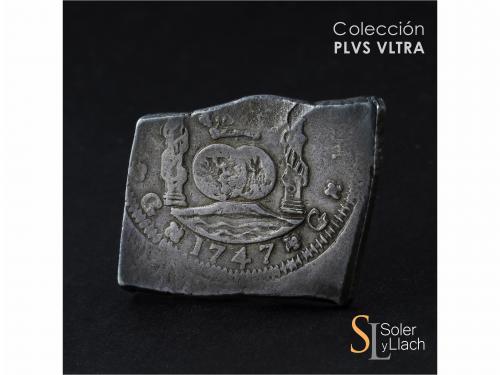 FERNANDO VI. 8 Reales. 1747. GUATEMALA. J. 26,61 grs. Column