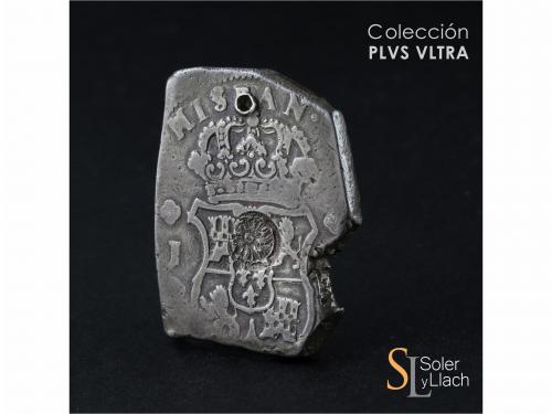 FERNANDO VI. 8 Reales. 1752. GUATEMALA. J. 27 grs. Columnari