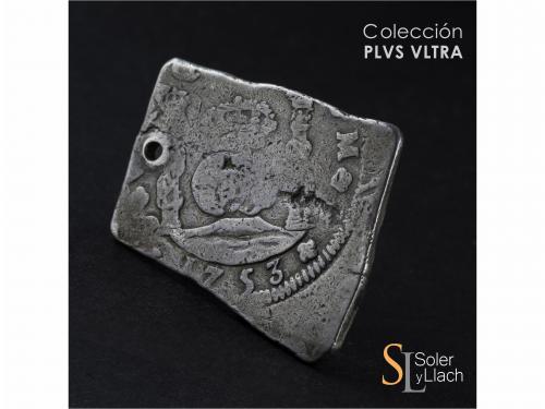 FERNANDO VI. 8 Reales. 1753. GUATEMALA. J. 26,69 grs. Column