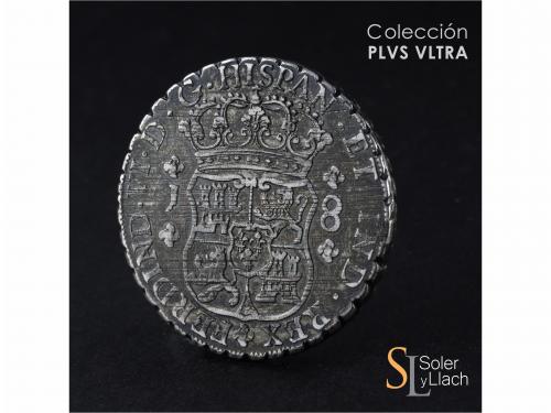 FERNANDO VI. 8 Reales. 1754. GUATEMALA. J. 26,82 grs. Column