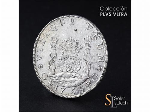 FERNANDO VI. 8 Reales. 1755. GUATEMALA. J. 26,89 grs. Column