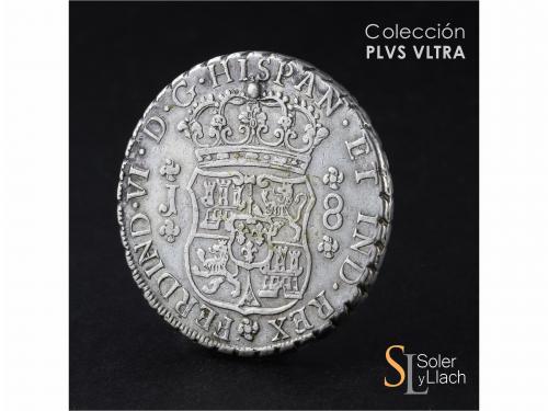 FERNANDO VI. 8 Reales. 1755. GUATEMALA. J. 26,81 grs. Column