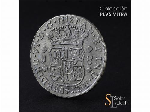 FERNANDO VI. 8 Reales. 1758. GUATEMALA. J. 26,83 grs. Column