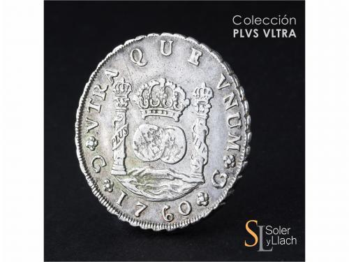 FERNANDO VI. 8 Reales. 1760. GUATEMALA. P. 26,87 grs. Column