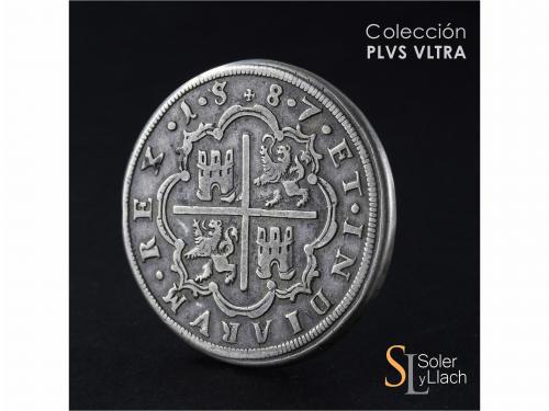 FELIPE II. 8 Reales. .1.5+8.7. SEGOVIA. Anv.: Acueducto vert