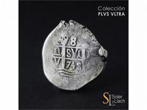 FERNANDO VI. 8 Reales. 1748. LIMA. V. 26,39 grs. Dos fechas 