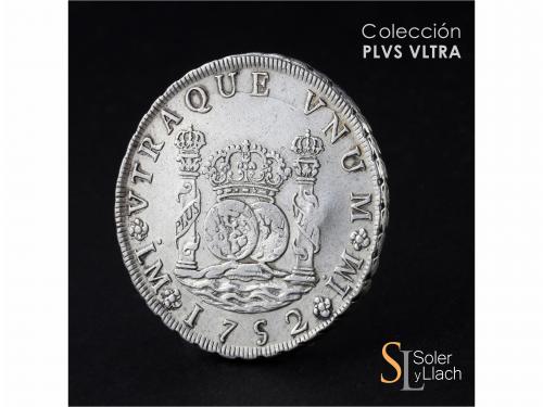 FERNANDO VI. 8 Reales. 1752. LIMA. J. 26,65 grs. Columnario.
