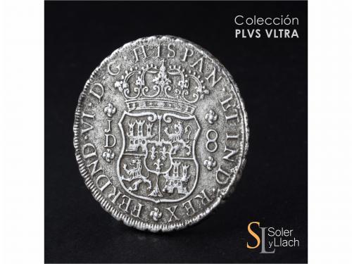 FERNANDO VI. 8 Reales. 1753. LIMA. J.D. 22,71 grs. Columnari