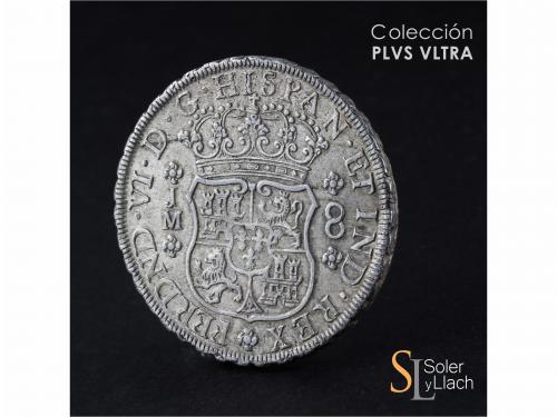FERNANDO VI. 8 Reales. 1755. LIMA. J.M. 27,09 grs. Columnari