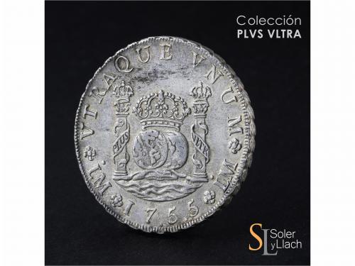 FERNANDO VI. 8 Reales. 1755. LIMA. J.M. 27,09 grs. Columnari