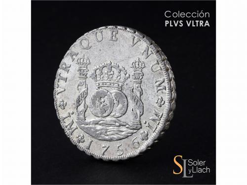 FERNANDO VI. 8 Reales. 1756. LIMA. J.M. 26,88 grs. Columnari