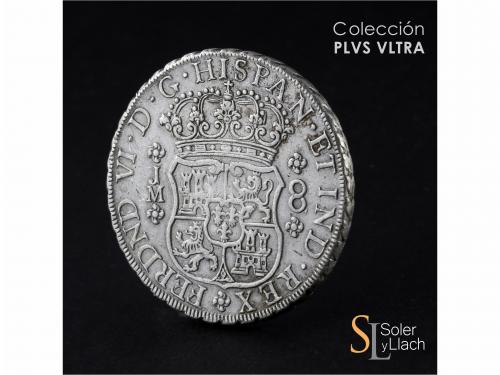 FERNANDO VI. 8 Reales. 1756/5. LIMA. J.M. 26,91 grs. Columna