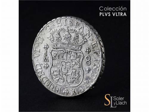 FERNANDO VI. 8 Reales. 1758/7. LIMA. J.M. 26,95 grs. Columna